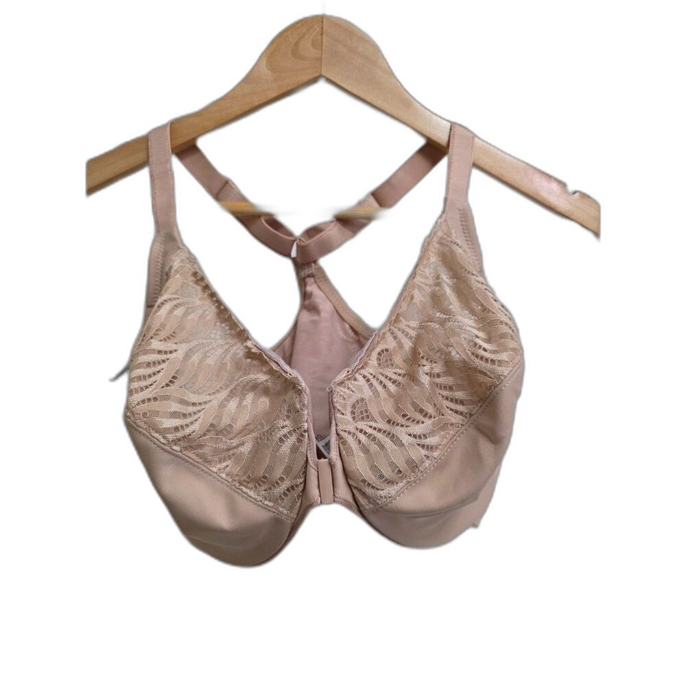 Glamorise WonderWire Front-Close T-Back Bra (34G)